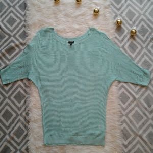 EXPRESS Solid Open Stitch Pullover Sweater Small